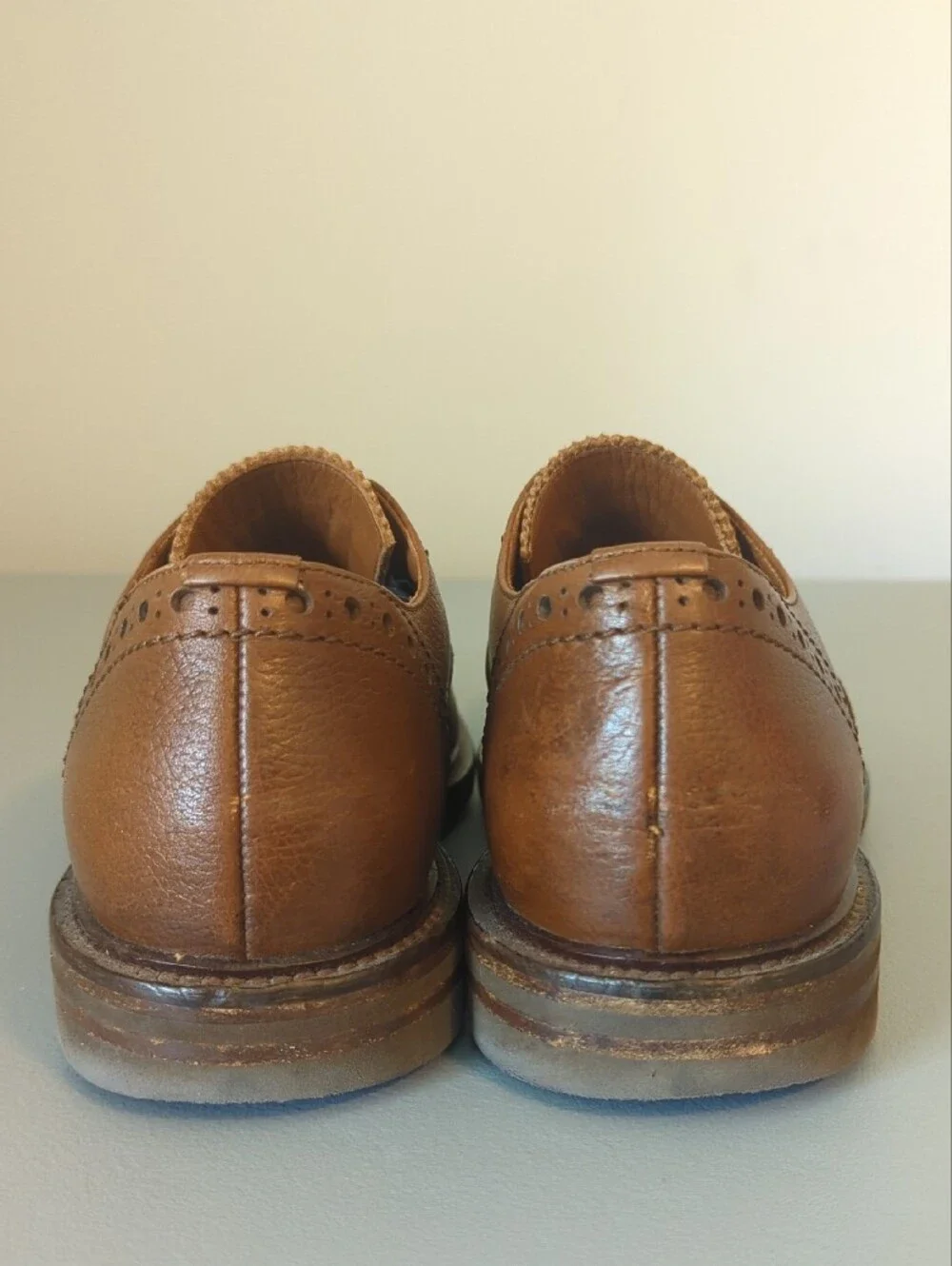 Aquatalia Men's Romeo Weatherproof Brown Laceless Dress Shoes